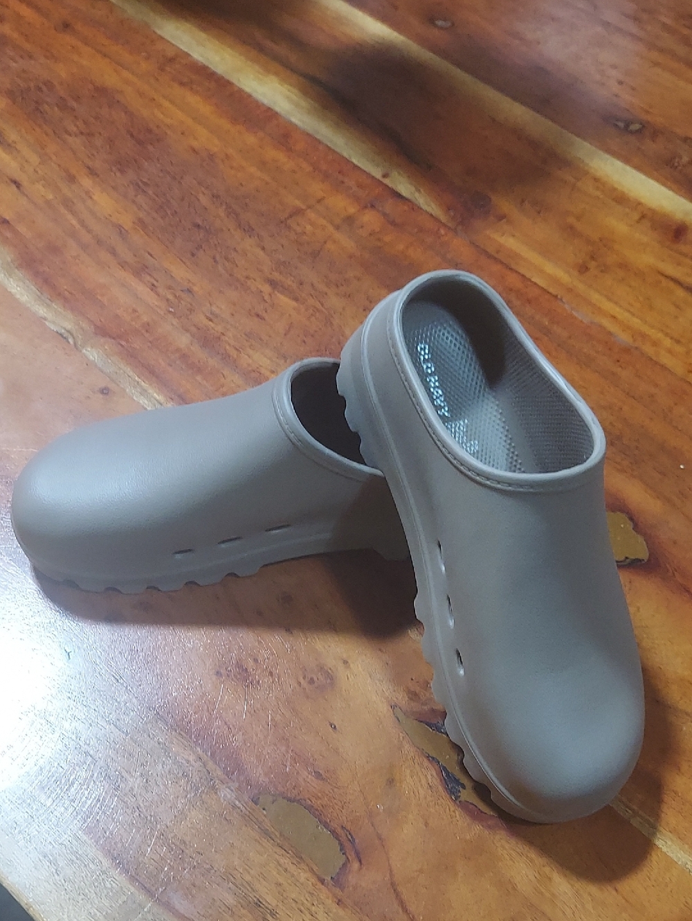 Old Navy Taupe Slip-On Clogs